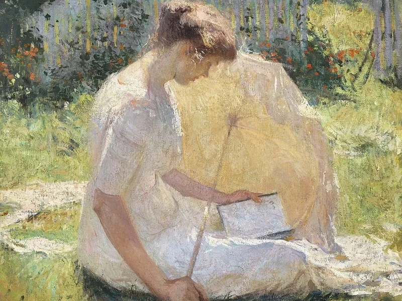 1862-Frank Weston Benson - La lettura - Collection of Esther and Howard Freeman, Worcester